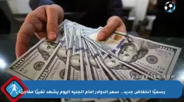 رسميًا انخفاض جديد.. سعر الدولار أمام الجنيه اليوم يشهد تغيرًا مفاجئًا